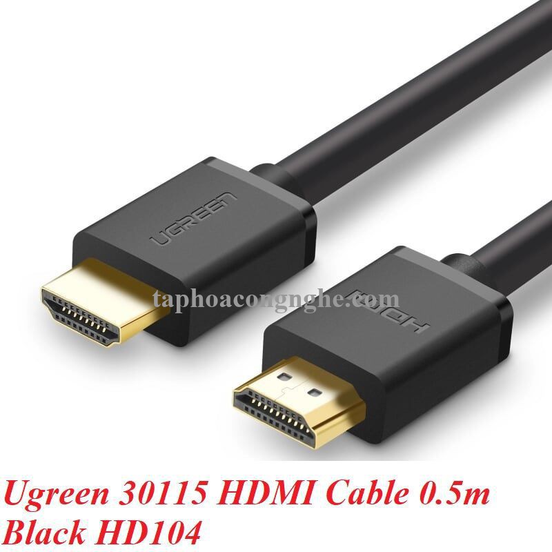 Ugreen 30115 0.5M 2k 4k 1.4 màu Đen Cáp tín hiệu HDMI HD104 30030115